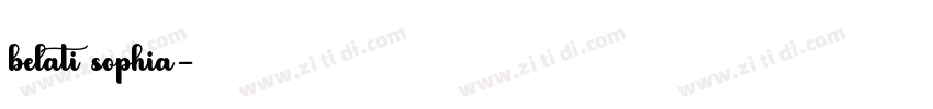 belati sophia字体转换